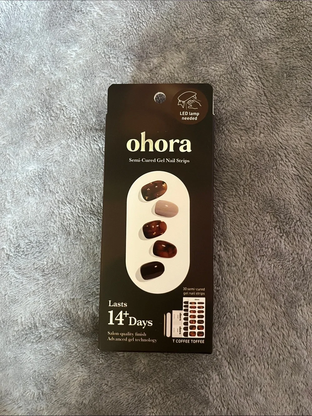 ohora Semi-Cured Gel Nail Strips - Coffee Toffee (Brown)